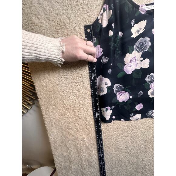 EQUIPMENT‎ Layla 100% Silk Dark Floral Camisole Tank Womens S P Layer Whimsigoth - Picture 9 of 14